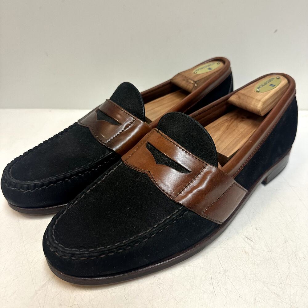 VGUC Rancourt & Co. x Allen Edmonds Townsend Nubuck Strap Penny Loafers USA 11 D
